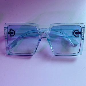 Light Blue Large Oversized Sunglasses